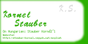kornel stauber business card